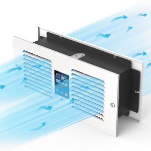 Room to Room Air Transfer Fan | 300 CFM | with Remote Sensor | Build in Temperature Control | Dual Fan | Co-Direction