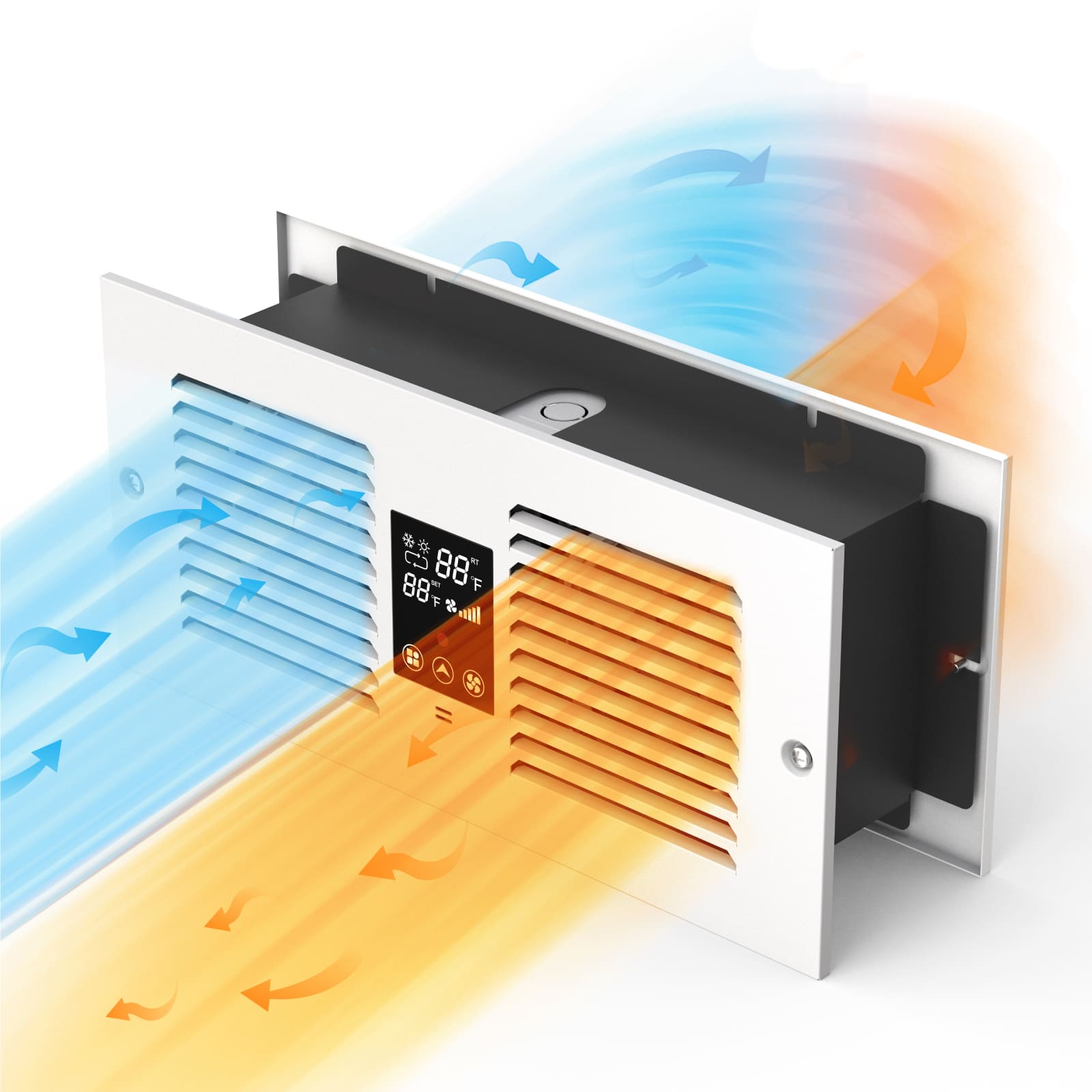Room to Room Air Transfer Fan | 300 CFM | with Remote Sensor | Build in Temperature Control | Dual Fan | Opposite-Direction